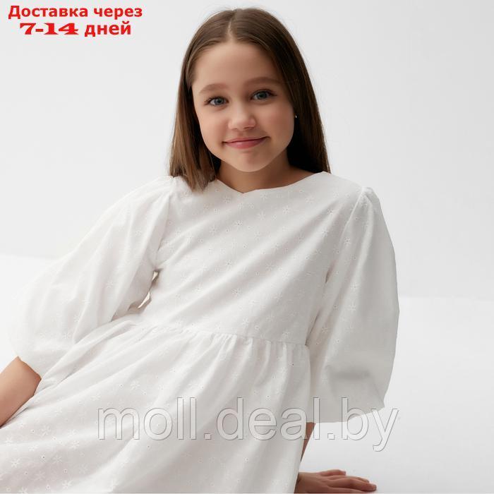 Платье для девочки MINAKU цвет белый, рост 116 см - фото 4 - id-p227083896