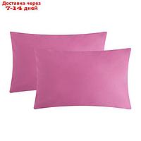 Комплект наволочек "Этель", 50х70 см - 2 шт, розовый, 100% хлопок, поплин