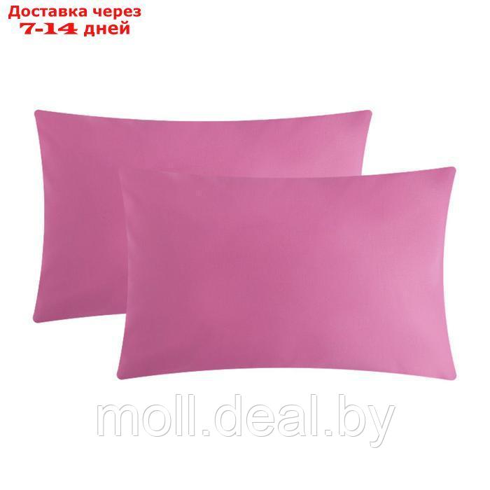Комплект наволочек "Этель", 50х70 см - 2 шт, розовый, 100% хлопок, поплин - фото 1 - id-p227087846