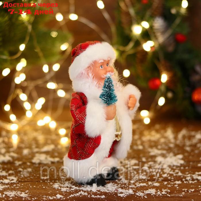 Дед Мороз "В узорчатой шубке с ёлочкой" 19 см, бело-красный - фото 2 - id-p227098266