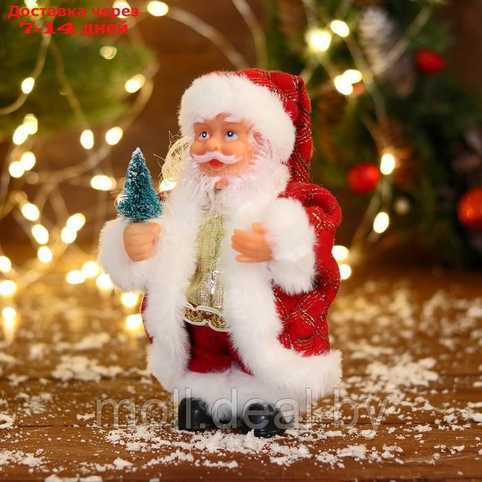 Дед Мороз "В узорчатой шубке с ёлочкой" 19 см, бело-красный - фото 4 - id-p227098266