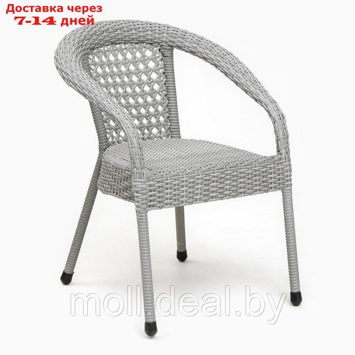 Кресло садовое из искусственного ротанга 60х70х80см серое - фото 1 - id-p227074961