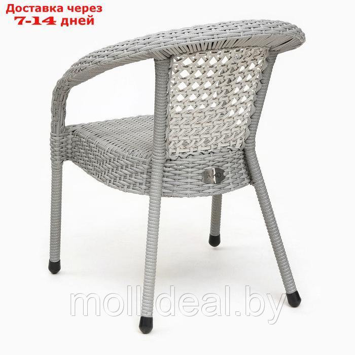 Кресло садовое из искусственного ротанга 60х70х80см серое - фото 4 - id-p227074961