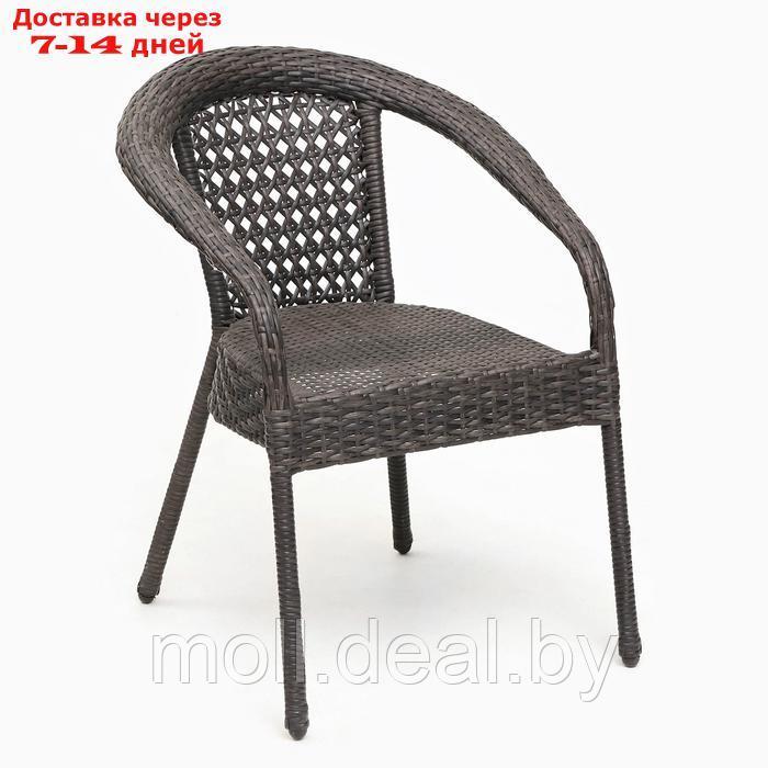 Кресло садовое из искусственного ротанга 60х70х80см венге - фото 1 - id-p227074962