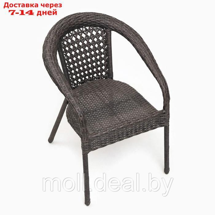 Кресло садовое из искусственного ротанга 60х70х80см венге - фото 2 - id-p227074962