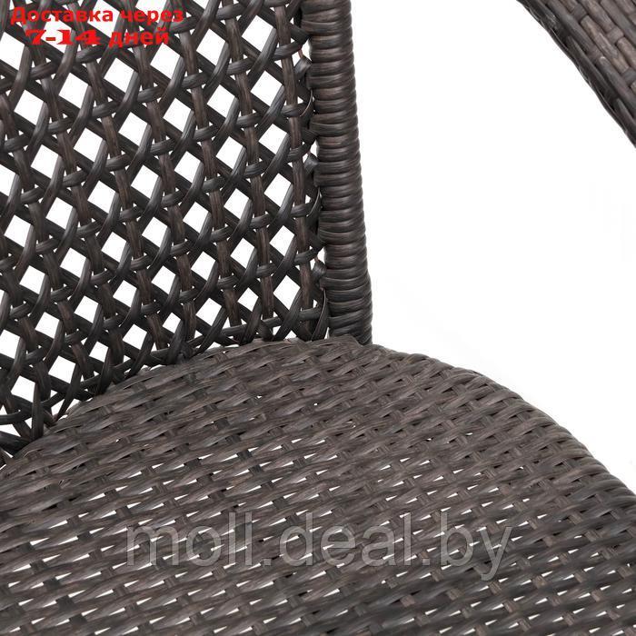 Кресло садовое из искусственного ротанга 60х70х80см венге - фото 3 - id-p227074962