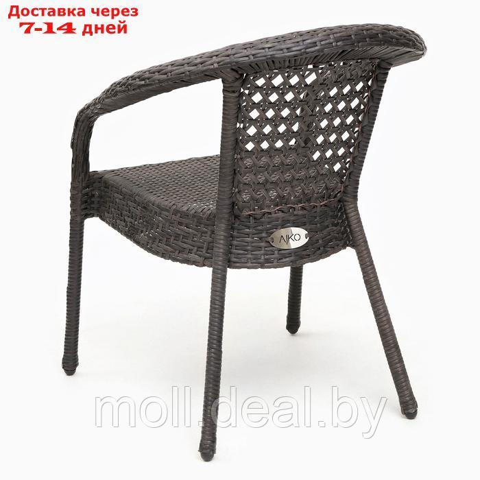 Кресло садовое из искусственного ротанга 60х70х80см венге - фото 4 - id-p227074962