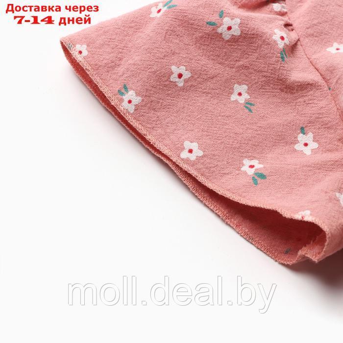 Платье детское Крошка Я "Цветы", р.74-80, розовый - фото 3 - id-p227085884
