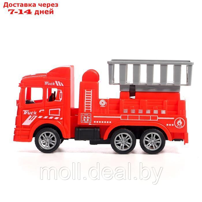 Игровой набор "Пожарная служба", инерция, 5 грузовиков в комплекте - фото 4 - id-p227085885