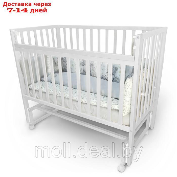 Кровать детская Molli, с поперечным маятником, белый - фото 1 - id-p227082915