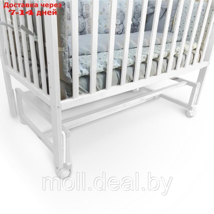 Кровать детская Molli, с поперечным маятником, белый - фото 2 - id-p227082915
