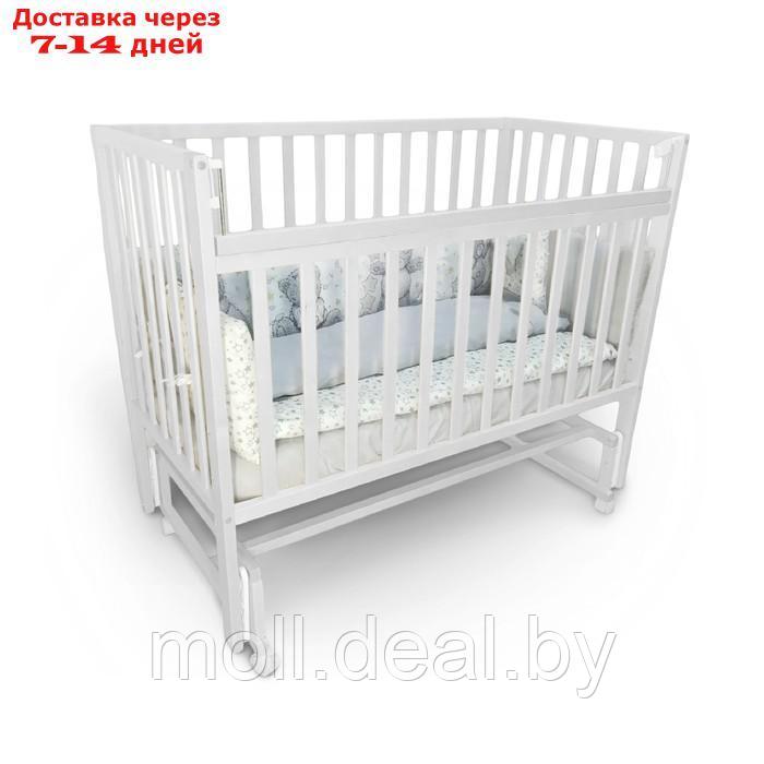 Кровать детская Molli, с поперечным маятником, белый - фото 3 - id-p227082915