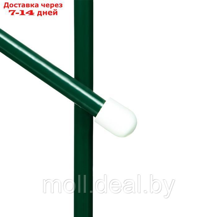Шпалера, 140 × 30 × 1 см, металл, зелёная, "Линия" - фото 3 - id-p227090856