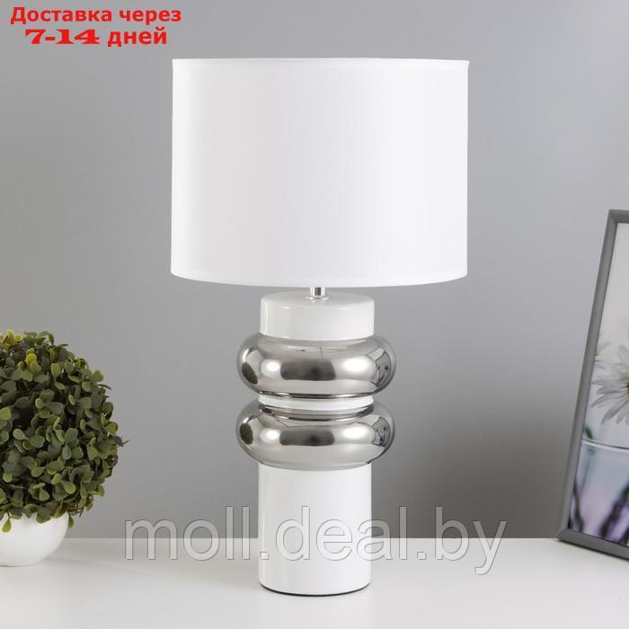 Настольная лампа "Ленди" Е27 40Вт бело-хромовый 25х25х46,5 см RISALUX - фото 1 - id-p227077942