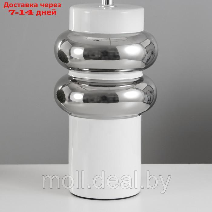 Настольная лампа "Ленди" Е27 40Вт бело-хромовый 25х25х46,5 см RISALUX - фото 3 - id-p227077942