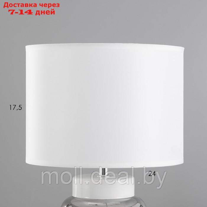 Настольная лампа "Ленди" Е27 40Вт бело-хромовый 25х25х46,5 см RISALUX - фото 4 - id-p227077942