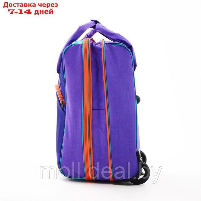 Чемодан на молнии, дорожная сумка, набор 2 в 1, цвет фиолетовый - фото 7 - id-p227089832