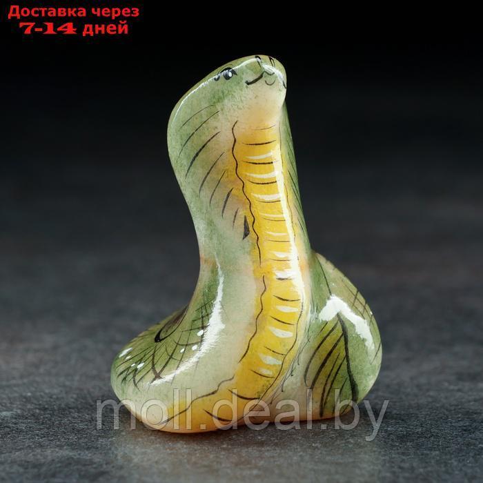 Сувенир "Змея Кобра", малая, 5,5 х 4 см, селенит - фото 1 - id-p227079952