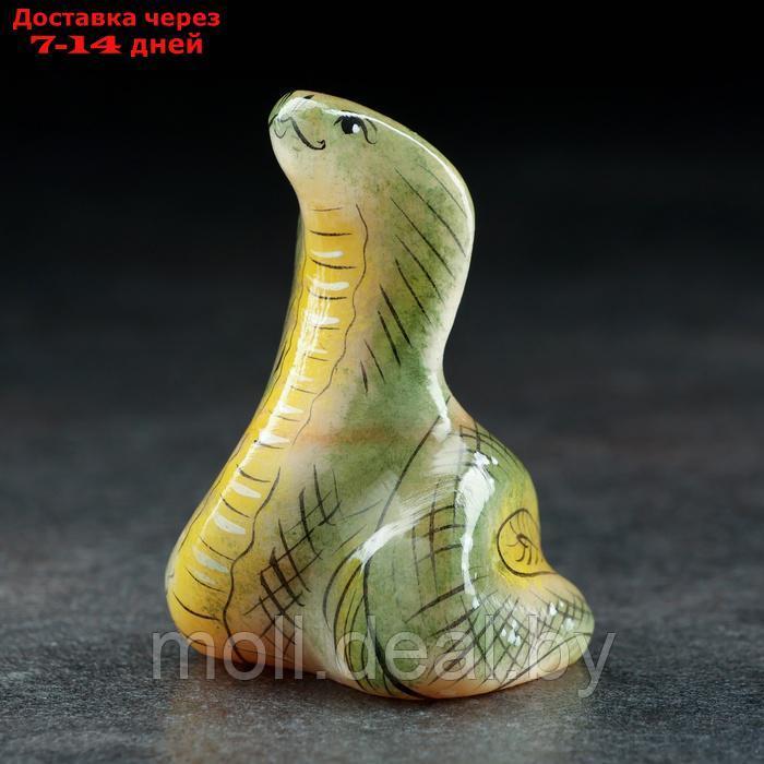 Сувенир "Змея Кобра", малая, 5,5 х 4 см, селенит - фото 2 - id-p227079952