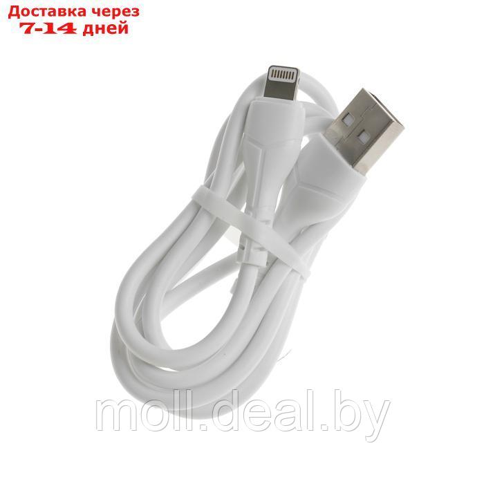 Сетевое зарядное устройство BYZ U40, 1 USB, 18 Вт, 5 А, кабель USB - Lightning, 1 м,PD,белый - фото 6 - id-p227088874
