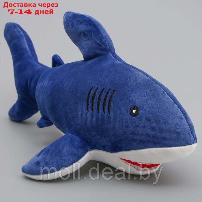 Мягкая игрушка "Акула", 55 см, цвет синий - фото 1 - id-p227095904