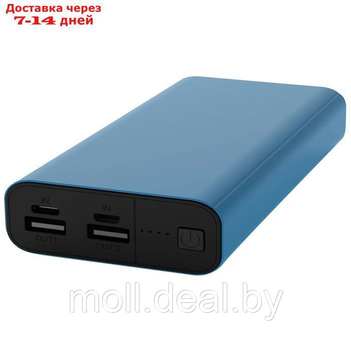 Внешний аккумулятор Accesstyle Arnica 20M, 20000 мАч, 2 USB, 2.1 А, индикатор, синий - фото 2 - id-p227109131
