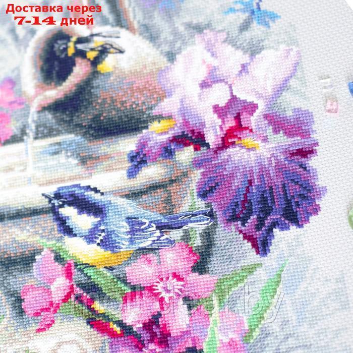 Набор для вышивания "Синицы у фонтана" 28 х 38 - фото 8 - id-p227086916