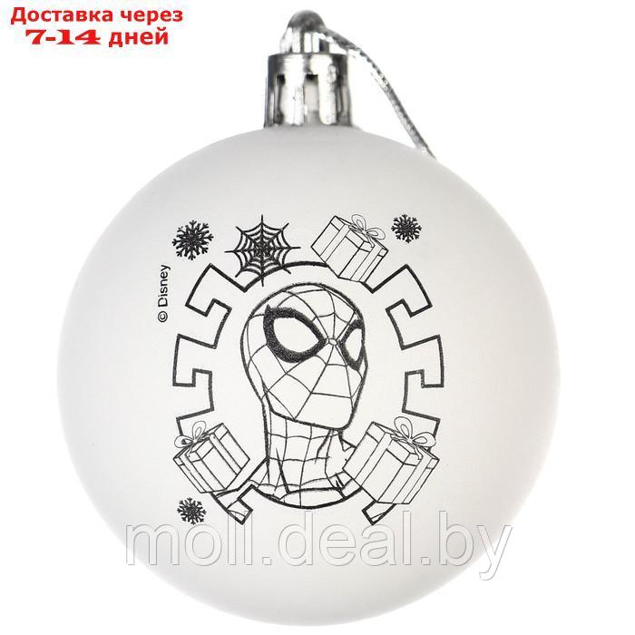 Набор кружка под раскраску с ёлочным шаром "Spider-Man" Человек-Паук - фото 5 - id-p227095918