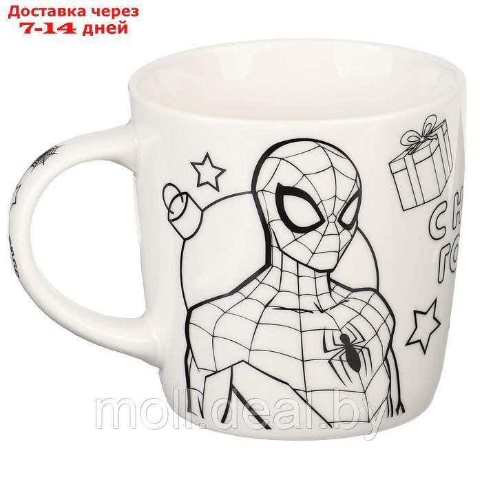 Набор кружка под раскраску с ёлочным шаром "Spider-Man" Человек-Паук - фото 9 - id-p227095918