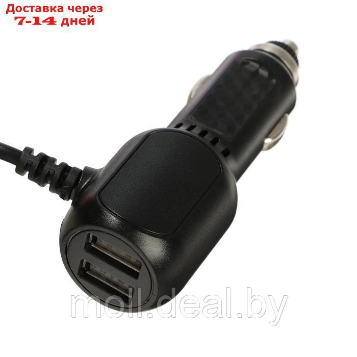 Зарядное устройство правый Mini USB, c 2USB 3.4 А, 5 В, провод 3,5 м - фото 3 - id-p227088887