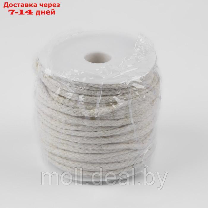 Шнур для плетения, хлопчатобумажный, без сердечника, d = 4 мм, 50 ± 1 м, цвет белый - фото 3 - id-p226888669