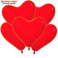 Шар латексный 11" "Сердце" цвет красный, набор 50 шт.