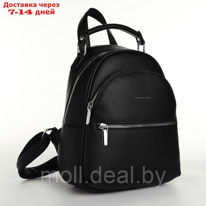Рюкзак женский на молнии, цвет чёрный - фото 1 - id-p226886711
