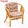 Набор садовой мебели Bahama Wicker: 2 кресла, диван, стол, ротанг светлый, подушки с узором, фото 8