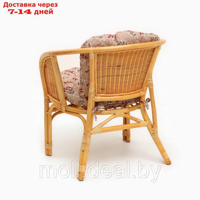 Набор садовой мебели Bahama Wicker: 2 кресла, диван, стол, ротанг светлый, подушки с узором - фото 10 - id-p227074994