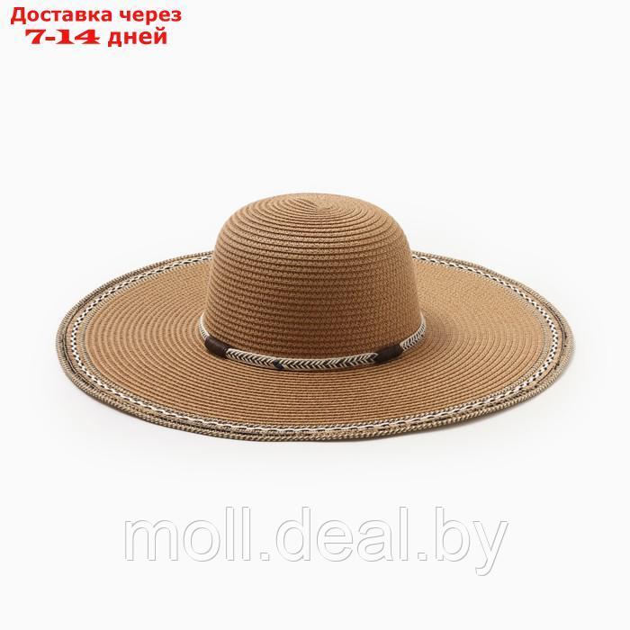 Шляпа женская MINAKU, цв.светло-коричневый, р-р 58 - фото 1 - id-p227089856