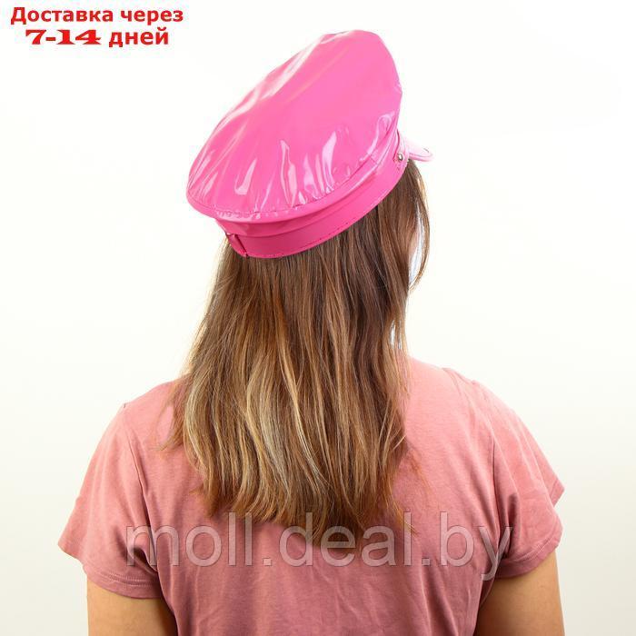 Карнавальная шляпа "Фуражка" розовая, с пайетками, р. 56 58 - фото 4 - id-p227075991