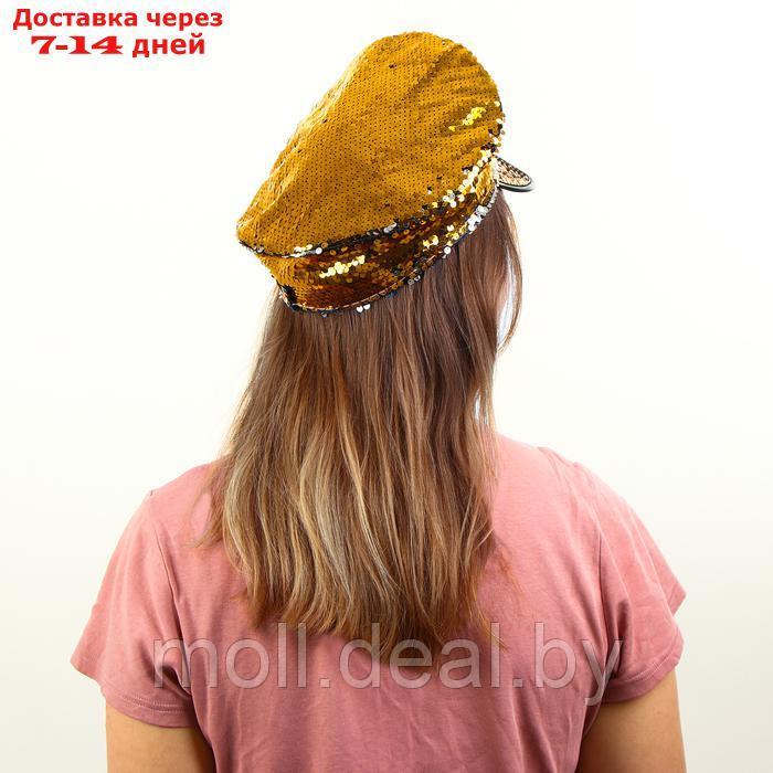 Карнавальная шляпа "Фуражка" с пайетками, р. 56 58 - фото 3 - id-p227075993