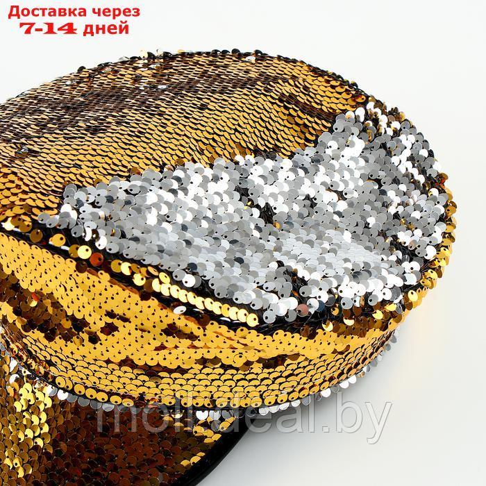 Карнавальная шляпа "Фуражка" с пайетками, р. 56 58 - фото 6 - id-p227075993