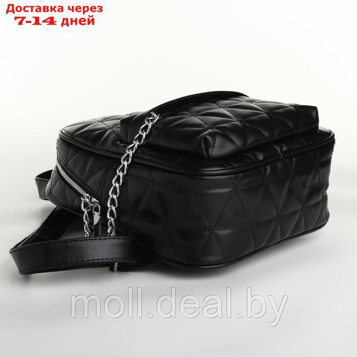 Рюкзак женский на молнии, цвет чёрный - фото 3 - id-p226886714