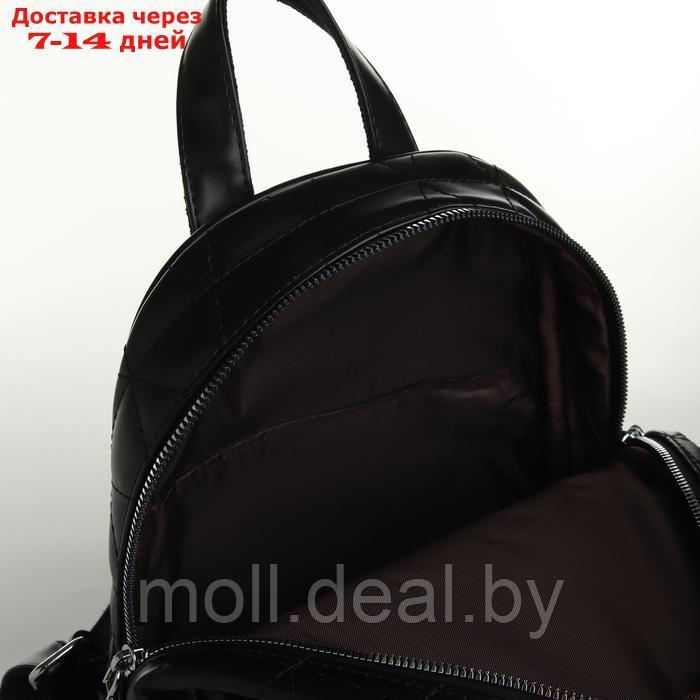 Рюкзак женский на молнии, цвет чёрный - фото 4 - id-p226886714