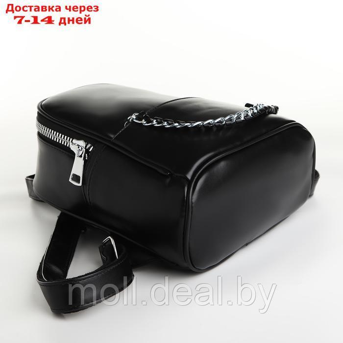 Рюкзак женский на молнии, цвет чёрный - фото 3 - id-p226886715