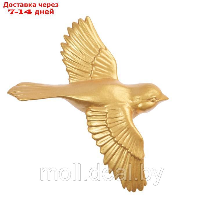 Декор настенный, гипсовое панно "Птицы" 5 шт, золотые - фото 5 - id-p227079991