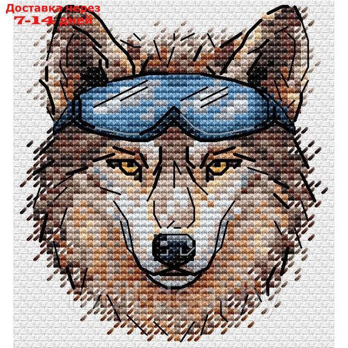 Набор для вышивания "Брутальный волк" 9 × 8 см - фото 1 - id-p226888695
