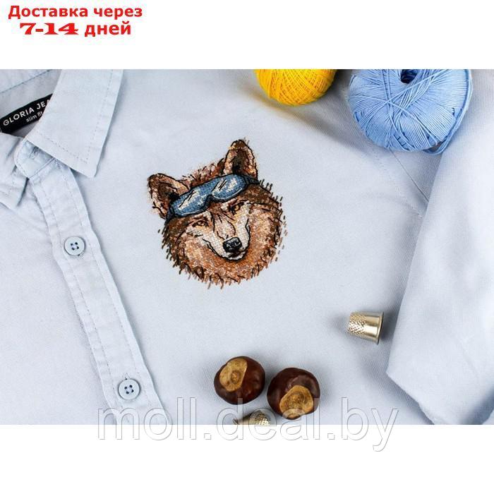 Набор для вышивания "Брутальный волк" 9 × 8 см - фото 2 - id-p226888695