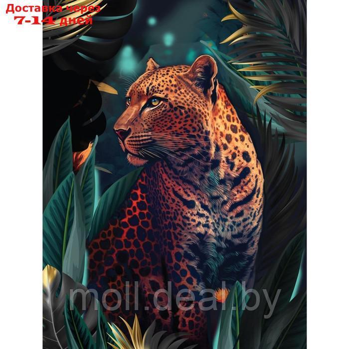 Картина по номерам с подрамником и гирляндой "Леопард", 30 х 40 см - фото 2 - id-p227076006