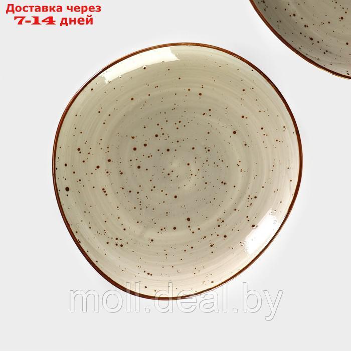Набор тарелок фарфоровых обеденных Magistro Mediterana, 2 предмета: 26×24,5 см, цвет бежевый - фото 6 - id-p227076993