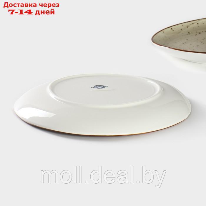 Набор тарелок фарфоровых обеденных Magistro Mediterana, 2 предмета: 26×24,5 см, цвет бежевый - фото 7 - id-p227076993