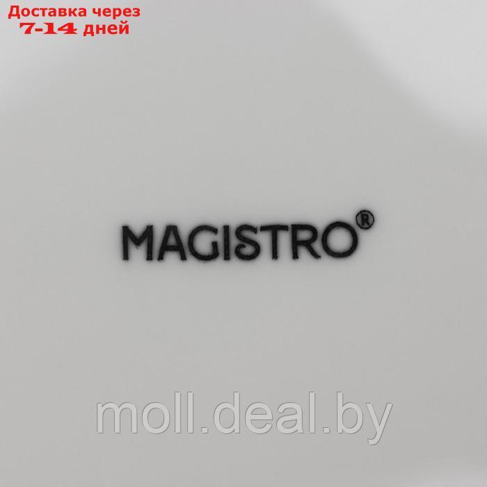 Набор тарелок фарфоровых глубоких Magistro Basic bistro, 6 предметов: 450 мл, d=15,5 см, цвет белый - фото 6 - id-p227076995