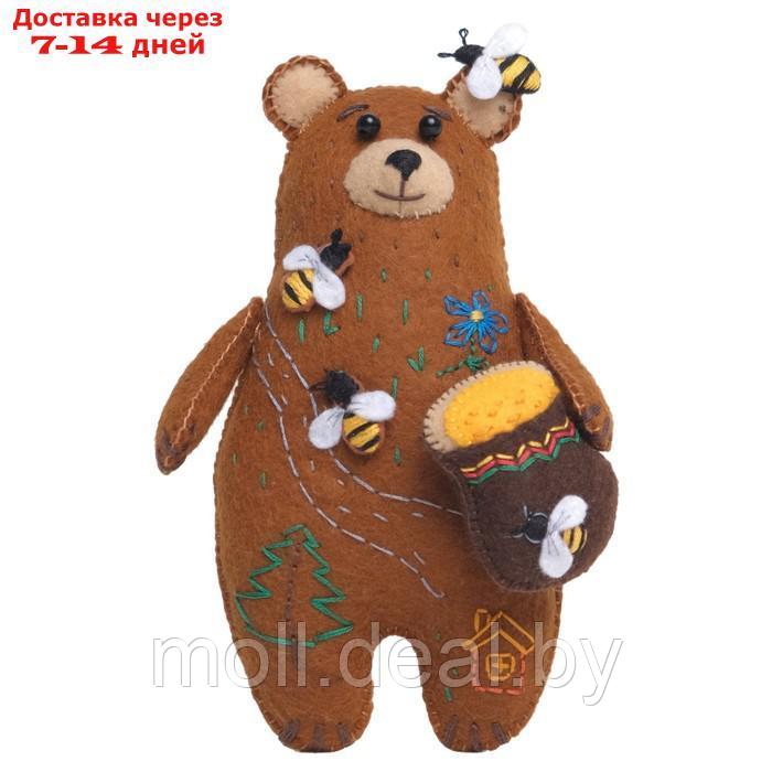 Набор для создания игрушки из фетра+ раскраска"Медовый Мишка" ПХИ-1701 - фото 1 - id-p227113435